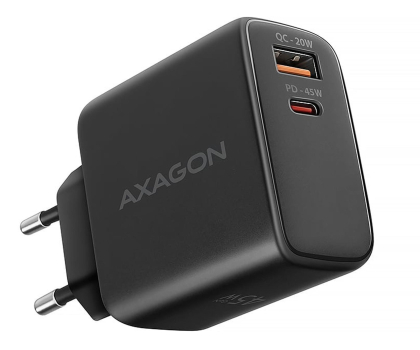Ładowarka do smartfonów Axagon ACU-PQ45 PPS PD3.0 & QC4 USB-A USB-C